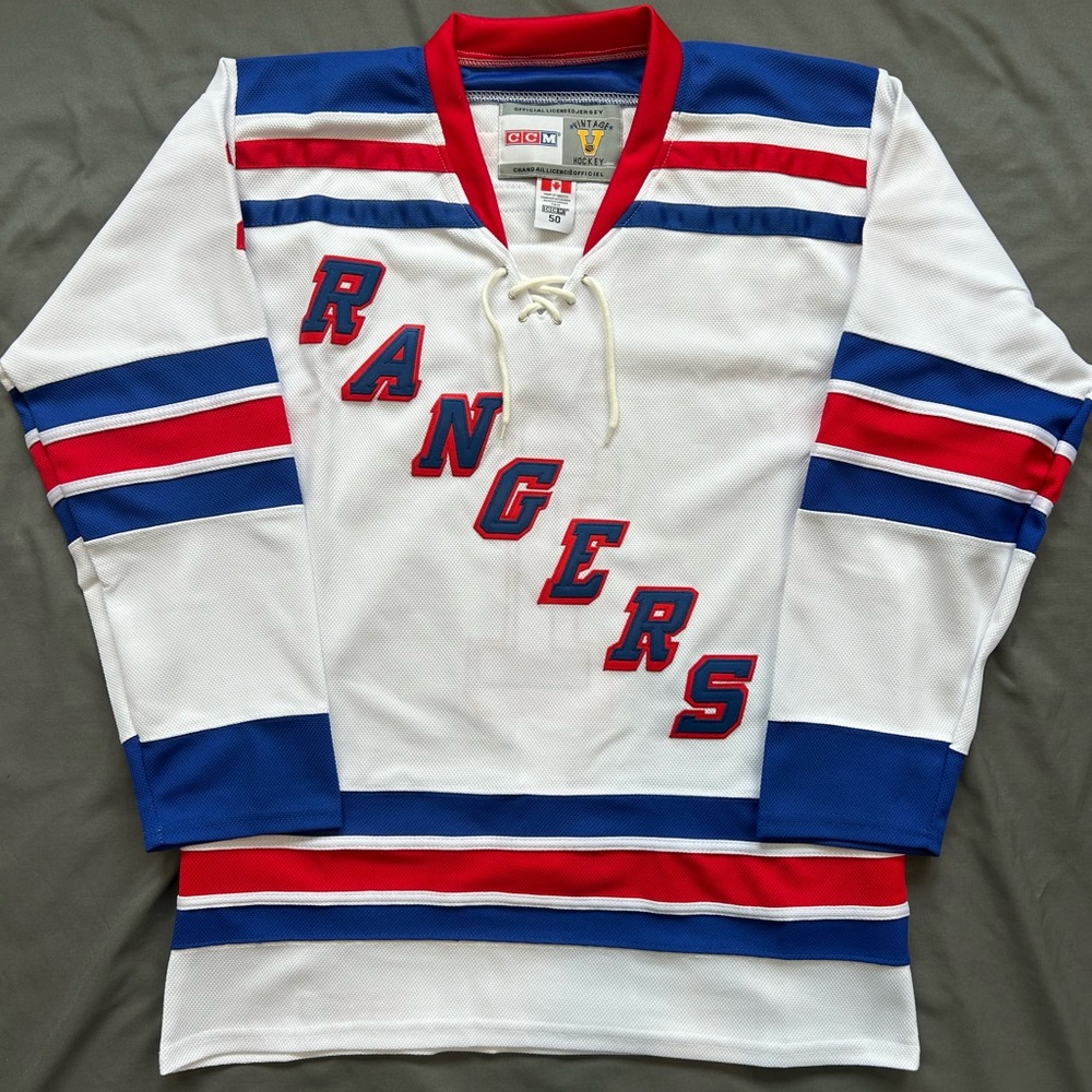 Authentic CCM / Vintage Hockey / NHL / New York Rangers / Giacomin Jersey